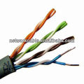 305m UTP LAN Cat5e Kabel in massivem Kupfergrau mit 24AWG, PVC Jacke